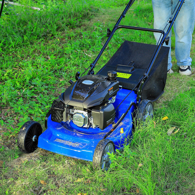 BILT HARD 21" Self-Propelled Gas Lawn Mower – 201cc 4-Cycle Engine, 3-in-1 Mulching, Bagging & Side Discharge, 8-Position Height Adjustment, Easy Start