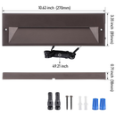 STLA10 6-Pack 6W Low Voltage 10.6" LED Outdoor Step Lights, 12V-24V 5CCT 1800K/2700K/3000K/4000K/.Integrated LED Aluminum Deck Lights Landscape Lights