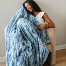 DOUBLE RUCHED FAUX FUR XL THROW BLANKETS by Saranoni