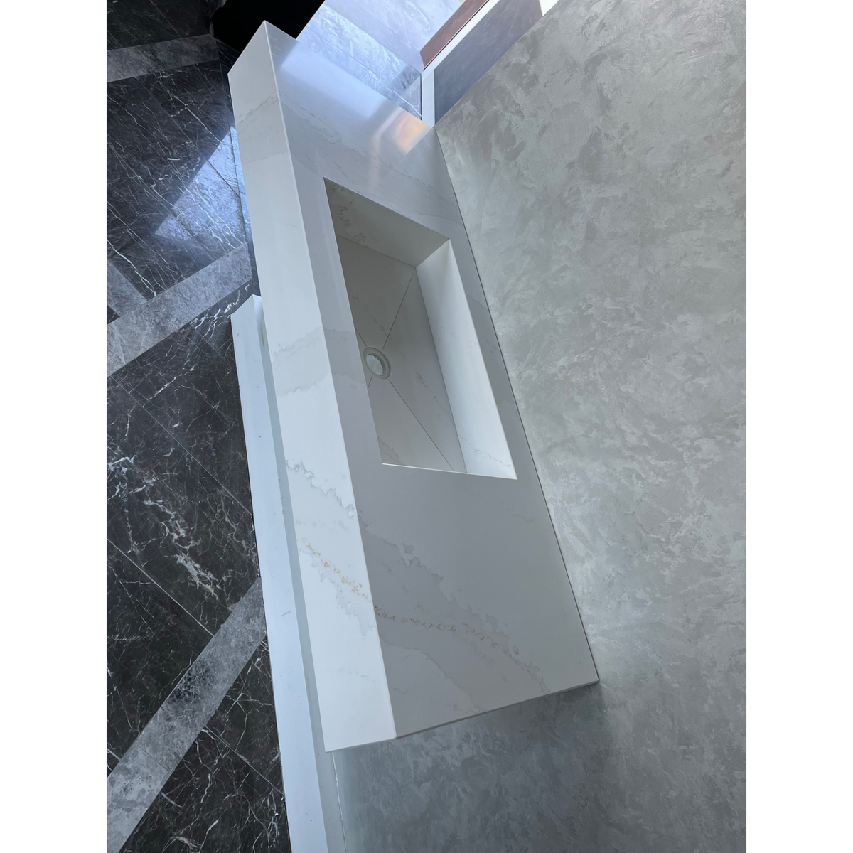 Calacatta Gold Engineered Quartz Kitchen Sink - Luxury Handcrafted Premium Design, photo 10 of 12
