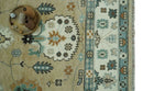 Hand knotted Peach, Ivory and Gray 8x10 Oriental Oushak wool area rug by The Rug Decor