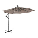 10 Feet Patio Solar Powered Cantilever Umbrella with Tilting System by LJGDeals