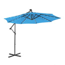 10 Feet Patio Solar Powered Cantilever Umbrella with Tilting System by LJGDeals