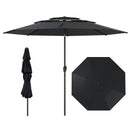 10 ft 3-tier Vented Patio Umbrella with Push Button Tilt by LJGDeals