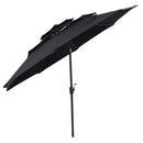 10 ft 3-tier Vented Patio Umbrella with Push Button Tilt by LJGDeals