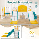 10-in-1 Toddler Slide and Swing Set with Double Slides and Tunnel by LJGDeals