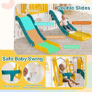 10-in-1 Toddler Slide and Swing Set with Double Slides and Tunnel by DirectDeals