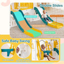 10-in-1 Toddler Slide and Swing Set with Double Slides and Tunnel by LJGDeals