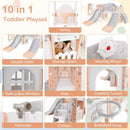 10-in-1 Toddler Slide and Swing Set with Double Slides and Tunnel by LJGDeals