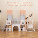 10-in-1 Toddler Slide and Swing Set with Double Slides and Tunnel by LJGDeals
