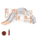 10-in-1 Toddler Swing and Slide Set Climber Playset with Basketball Hoop by LJGDeals