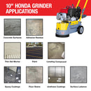 PRE ORDER: 10" Honda Concrete Floor Grinder 10HP GXV390 Motor for Smoothing, Floor Prep, Coatings by Tomahawk Power
