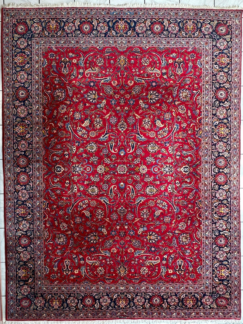 Incredible Persian Kashan All Over Wool Rug 10’2” x 14’