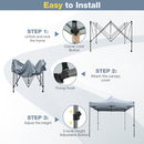 10 x 10 FT Outdoor Pop up Canopy Tent Easy Setup Gazebo Shelter with Wheeled Bag