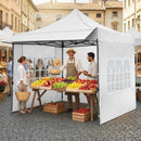 10 x 10 FT Pop up Canopy Tent with Sidewalls and Awning for Party Picnic Event by LJGDeals