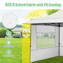 10 x 10 FT Pop up Canopy Tent with Sidewalls and Awning for Party Picnic Event by LJGDeals