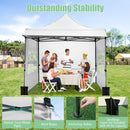 10 x 10 FT Pop up Canopy Tent with Sidewalls and Awning for Party Picnic Event by LJGDeals