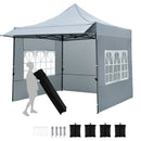 10 x 10 FT Pop up Canopy Tent with Sidewalls and Awning for Party Picnic Event
