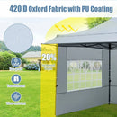 10 x 10 FT Pop up Canopy Tent with Sidewalls and Awning for Party Picnic Event by LJGDeals