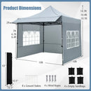 10 x 10 FT Pop up Canopy Tent with Sidewalls and Awning for Party Picnic Event by LJGDeals