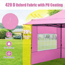 10 x 10 FT Pop up Canopy Tent with Sidewalls and Awning for Party Picnic Event by LJGDeals