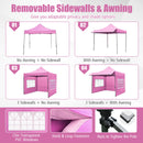 10 x 10 FT Pop up Canopy Tent with Sidewalls and Awning for Party Picnic Event
