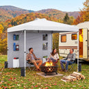 10 x 10 FT Pop up Canopy Tent with Sidewall 6 Pockets Instant Setup Commercial Gazebo by LJGDeals