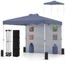 10 x 10 FT Pop up Canopy Tent with Sidewall 6 Pockets Instant Setup Commercial Gazebo by DirectDeals