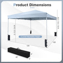 10 x 10 Feet Pop up Canopy Tent with Carrying Bag and 4 Sandbags by LJGDeals