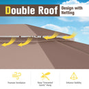 10 x 13 Feet Patio Gazebo Double-Roof with Mesh Netting and Privacy Curtains by LJGDeals