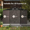 10 x 14 FT Outdoor Storage Shed with Improved Windproof Metal Structure-Gray by LJGDeals