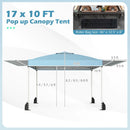 10 x 17 Feet Pop Up Canopy Tent with Dual Adjustable Awnings by LJGDeals