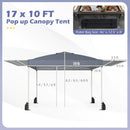 10 x 17 Feet Pop Up Canopy Tent with Dual Adjustable Awnings by LJGDeals