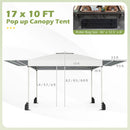 10 x 17 Feet Pop Up Canopy Tent with Dual Adjustable Awnings by DirectDeals