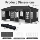 Pop Up Canopy Tent 10x20 FT with 6 Sidewalls by LJGDeals