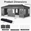 Pop Up Canopy Tent 10x20 FT with 6 Sidewalls by DirectDeals