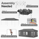Pop Up Canopy Tent 10x20 FT with 6 Sidewalls by LJGDeals