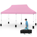 10 x 20 FT Pop up Canopy Tent Foldable Portable Outdoor Gazebo with Carry Bag-Black by DirectDeals