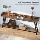 Extra Long Console Table For Living Room - Rustic Brown by HouseOfZazla