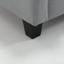 68.5" Modern Style Button Tufted Linen Upholstered Loveseat Sofa, Two Seat Sofa Couch, Living Room Sofa for Home or Office, Gray