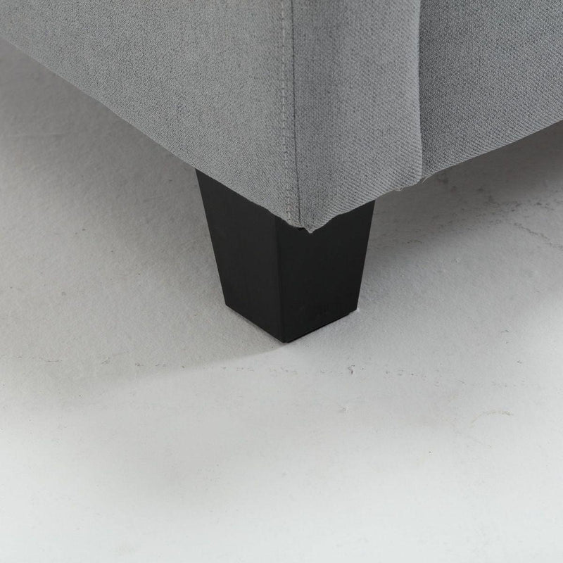 68.5" Modern Style Button Tufted Linen Upholstered Loveseat Sofa, Two Seat Sofa Couch, Living Room Sofa for Home or Office, Gray