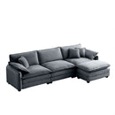 Oversize 3-Seater Sofa with Ottoman