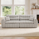 3 Seater, Couch With Throw Pillows For Living Room