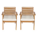 Outdoor Dining Chairs Set of 2, Acacia Wood Patio Chairs