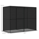 4' x 8' Crop Cage, Plant Protection Tent with Zippered Doors for Vegetable Garden, Backyard, Black