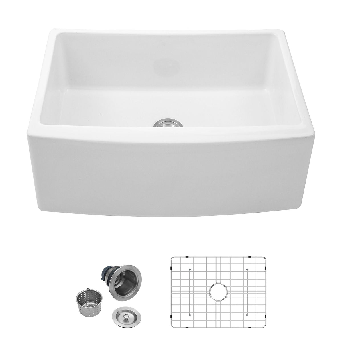 Farmhouse Sink, Apron Front Single Bowl With Arch Edge Design, photo 2 of 10