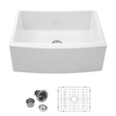 Farmhouse Sink, Apron Front Single Bowl With Arch Edge Design by HouseOfZazla