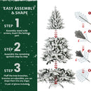 5ft Flocked Christmas Tree with 768 Tips