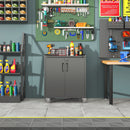 Heavy Duty Metal Garage Storage Cabinet With Wheels Sturdy Tool Organizer