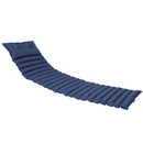 2PCS Set Outdoor Lounge Chair Cushion Replacement Patio Funiture Seat Cushion Chaise Lounge Cushion-NAVY BLUE